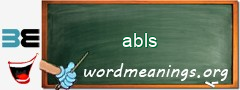 WordMeaning blackboard for abls